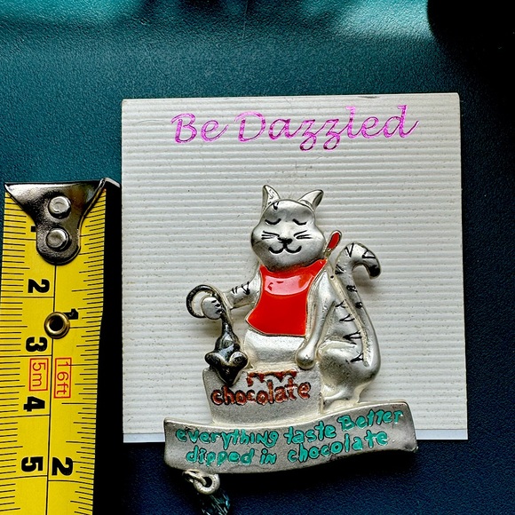 Pin    Cat.  “Everything taste better dipped in Chocolate” - Picture 1 of 2